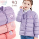 多妙屋女童羽絨服兒童羽絨內(nèi)膽秋冬中大童輕薄外套內(nèi)穿學(xué)生校服神器童裝 紫色 81610 170cm 參考身高165-175