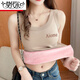 莫代爾背心女加絨內搭上衣冬季加厚新款韓版吊帶大碼打底一體絨保暖內衣 Aiome卡其 L 建議95-105斤