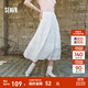 森馬半身裙女松緊腰A字裙氣質(zhì)夏季2025新款拼接蕾絲波點(diǎn)長(cháng)裙優(yōu)雅 本白10102 M
