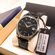 羅賓尼【品質(zhì)嚴選】品牌手表男士全自動(dòng)機械表防水超薄腕表商務(wù)休閑名牌 銀殼黑面黑皮