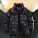仕季棉衣男冬季加厚棉襖復古外套韓版男士潮流寬松連帽面包服棉服男裝 黑色 L