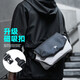 我潮新款斜挎包男快拆潮牌男士磁吸扣單肩挎包大容量胸包斜跨背包潮流 灰水藍(磁吸扣+隱藏拉鏈袋)