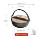 小幸福鑄鐵（KITCHEN LITTLE HAPPINESS KITCHEN）鑄鐵燉鍋家用無涂層日式不粘鍋老式生鐵湯鍋加厚日本湯鍋壽喜鍋 直徑25cm（杉木蓋+手套） 25cm