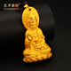 花草蒙拾黃金觀音頭吊墜足金999新款男士3D硬金觀世音菩薩掛墜項鏈送愛人 黃金觀音菩薩約11.08g+黑繩