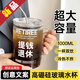 彩芷辦公室水杯玻璃杯大容量杯子家用喝水帶吸管可樂果茶杯高顏值高溫 【可裝開水】提錢退休+管刷+3D貼 1000ml