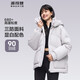 波司登（BOSIDENG）羽絨服女短款連帽加厚新國標90絨商場同款寬松休閑外套 蓮霧灰8984【卡碼拍小】 S 160/84A 體重約110-130斤