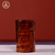 十品仙作老撾大紅酸枝父子情深筆筒兩件套明式實(shí)木工藝擺件毛筆紅木收納筒 小號直徑4.5*高7CM（單個(gè)）
