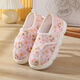 悅萌坐月子鞋春夏季薄款孕產(chǎn)后春秋款厚底軟底透氣純棉防滑踩屎感拖鞋 女孩粉色 40-41