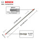 博世（BOSCH）電錘鉆頭 S3圓柄四坑穿墻打孔 兩坑兩槽鉆頭博士混凝土沖擊鉆頭 12*460mm