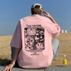 至唯 哆啦A夢(mèng)220足克純棉短袖T恤男 粉紅色 3XL  【推薦160-180斤】