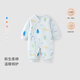 童泰嬰兒連體衣夾棉冬季新生寶寶棉衣服保暖加厚哈衣爬服外出抱衣 藍(lán)色森林（偏開款） 66cm