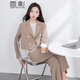 香影小西裝外套女2024秋冬季新款高級感通勤氣質(zhì)短款休閑駝色西服 駝色 L