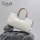 Cuud商務(wù)手提女包時(shí)尚女士包包大容量簡(jiǎn)約通勤牛皮女包新年情人節禮物 灰色