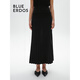 BLUE ERDOS 桑蠶絲半裙女裝早秋簡約優(yōu)雅舒適百褶裙半身裙B246F0001 黑 170/72A/L