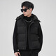 BOBBY BIZZBOBBYBIZZ白鵝絨羽絨服羽絨馬甲男戶外馬夾輕薄背心坎肩保暖冬季 黑色 L 130斤左右