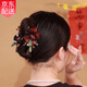 古耐高檔手工銅絲抓夾后腦勺2026新款高級感發(fā)夾三八節女神禮物婦女節 雙面蝴蝶手工銅編織抓夾-漸變紅