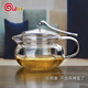 高斯（Glass）耐熱耐高溫?zé)o鉛玻璃大號透明帶過濾杯花茶壺壓把壺茶具冷水泡茶壺 壓把壺