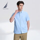 諾帝卡（NAUTICA）【單件直降】男裝夏季親膚柔軟透氣簡約休閑短袖襯衫男WE3231 淺藍(lán)4MY(WE3231) L