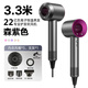 志興盛【3.3米】吹風(fēng)機家用靜音負離子大功率不傷發(fā)發(fā)廊專(zhuān)用理發(fā)店高速無(wú)葉HD15華強北 森紫色禮盒裝五嘴款-3.3米恒溫護發(fā)