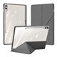 DUX DUCIS適用三星Tab S10 plus平板保護(hù)殼s9fe+透明保護(hù)套s6lite卡扣拆分橫豎支撐全包防摔軟邊硬殼帶筆槽 灰色 三星Tab S10+【12.4寸】