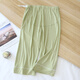 夏季莫代爾孕婦睡褲七分褲薄款可調節懷孕期托腹褲大碼寬松家居褲2 綠色 L 碼