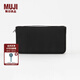 無印良品（MUJI） 聚酯纖維 護照夾 帶透明內(nèi)袋駕駛證行駛證件護照本卡包 ZF0S114 黑色 約寬23.5×長13×厚度2.5cm