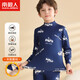 南極人兒童保暖內衣男童秋冬彈力中領(lǐng)秋衣秋褲套裝寶寶睡衣 藏青汽車(chē)150