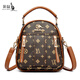 袋鼠（KANGAROO）揹包女雙肩2025七夕時(shí)尚壓花小揹包休閑小包 LN棕