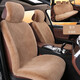 車(chē)活力（CARDYNAMIC）汽車(chē)坐墊冬季毛絨冬天短毛棉座墊全包圍保暖 豆沙-標準版 五座套裝