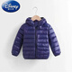 迪士尼兒童棉服2024新款輕薄款男童女童中大童外套小孩寶寶秋冬童 藏青色 140 尺碼偏小建議拍大一碼