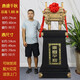鼎宏茗鼎擺件公司開(kāi)業(yè)禮品喬遷禮物上市贈禮辦公室前臺酒店大堂飯店銅鼎 1.88米高黃銅色鼎啞光黑底座