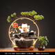 囍器招財貓流水擺件循環(huán)水喬遷之喜搬家禮物高檔開(kāi)業(yè)禮品客廳裝飾玄關(guān)黑色【財源廣進(jìn)】招財貓套裝