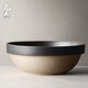九土 手工粗陶碗日式簡(jiǎn)約陶瓷碗大湯碗面碗復古風(fēng)圓形餐具家用