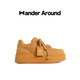 WANDER AROUND漫行春秋新款沙丘棕色厚底增高低幫板鞋休閑鞋女 沙丘棕 37
