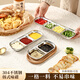 沃德百惠（WORTHBUY）304不銹鋼調(diào)味碟韓式烤肉調(diào)料碟火鍋蘸料碟分格油醋碟子 兩格