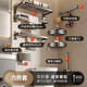 百悍毛巾架免打孔衛(wèi)生間置物架浴室掛件廁所浴巾架套裝衛(wèi)浴洗手間收納