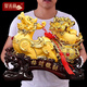 聚善緣招財(cái)貔貅擺件白菜客廳公司辦公室前臺(tái)收銀臺(tái)裝飾店鋪喬遷開業(yè)禮品 招財(cái)貔貅白菜電鍍沙金色 大號(hào)長(zhǎng)42寬18高35厘米