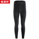 恒源祥100%純羊毛褲男秋冬新款中年男士打底針織褲秋褲毛線(xiàn)褲 黑灰 M
