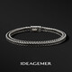 IDEAGEMER925銀馬鞭鏈手鏈男士時(shí)尚潮流歐美風(fēng)痞帥個(gè)性小眾百搭穿搭手飾品 馬鞭鏈手鏈-18CM