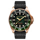 SPINNAKER三角帆進(jìn)口自動(dòng)機械手表復古男表青銅表潛水夜光送男友禮物名表 SP-5060-0B（黑綠圈綠色盤(pán)）