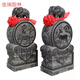 佳瑞園林石鼓大門(mén)擺件石雕門(mén)墩抱鼓石一對仿古青石吉祥石鼓門(mén)口擺件 福象款100厘米高度