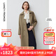 朗姿Basic衣櫥經(jīng)典雙排扣風(fēng)衣外套法式高智中長(zhǎng)款大衣氣質(zhì) 棕色3 M