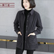 橫行道 燈芯絨翻領(lǐng)長(cháng)袖襯衫韓版寬松女上衣加厚小外套2026新款春裝襯衣 深灰 L