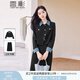 香影氣質(zhì)一整套穿搭女2025春秋新款黑色上衣半身裙大方得體兩件套 黑色 S