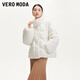 VEROMODA羽絨服冬新款90白鴨絨肌理感立領短款面包服34036 本白色 160/80A/S