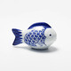LICHEN景德鎮中式古典青花小擺件陶瓷漂浮魚(yú)魚(yú)缸裝飾觀(guān)賞工藝 D號鯉魚(yú)長(cháng)7厘米