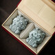博為（BW）風(fēng)獅爺仿石頭茶寵茶具配件家用茶臺擺件可養(yǎng)吸財(cái)開運(yùn)暴富禮盒裝