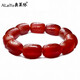奧萊依紅色天然磨砂瑪瑙六字真言桶珠鼓珠手鏈情侶本命年個(gè)性手串佛珠男 13MM紅瑪瑙磨砂六字真言桶珠