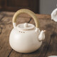 唯古 蘇打釉陶壺煮茶壺電陶爐煮茶器家用簡(jiǎn)約提梁燒水壺單壺大容量 靜心壺（純色） 1200ml