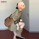 DXOT初秋風(fēng)衣外套女2025早秋新款小個(gè)子春秋季今年流行休閑獨(dú)特超好看 【卡其】 M 45-55kg